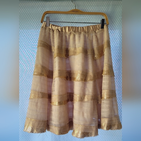 Anthropologie Tiny ivory cascade skirt - Picture 6 of 9